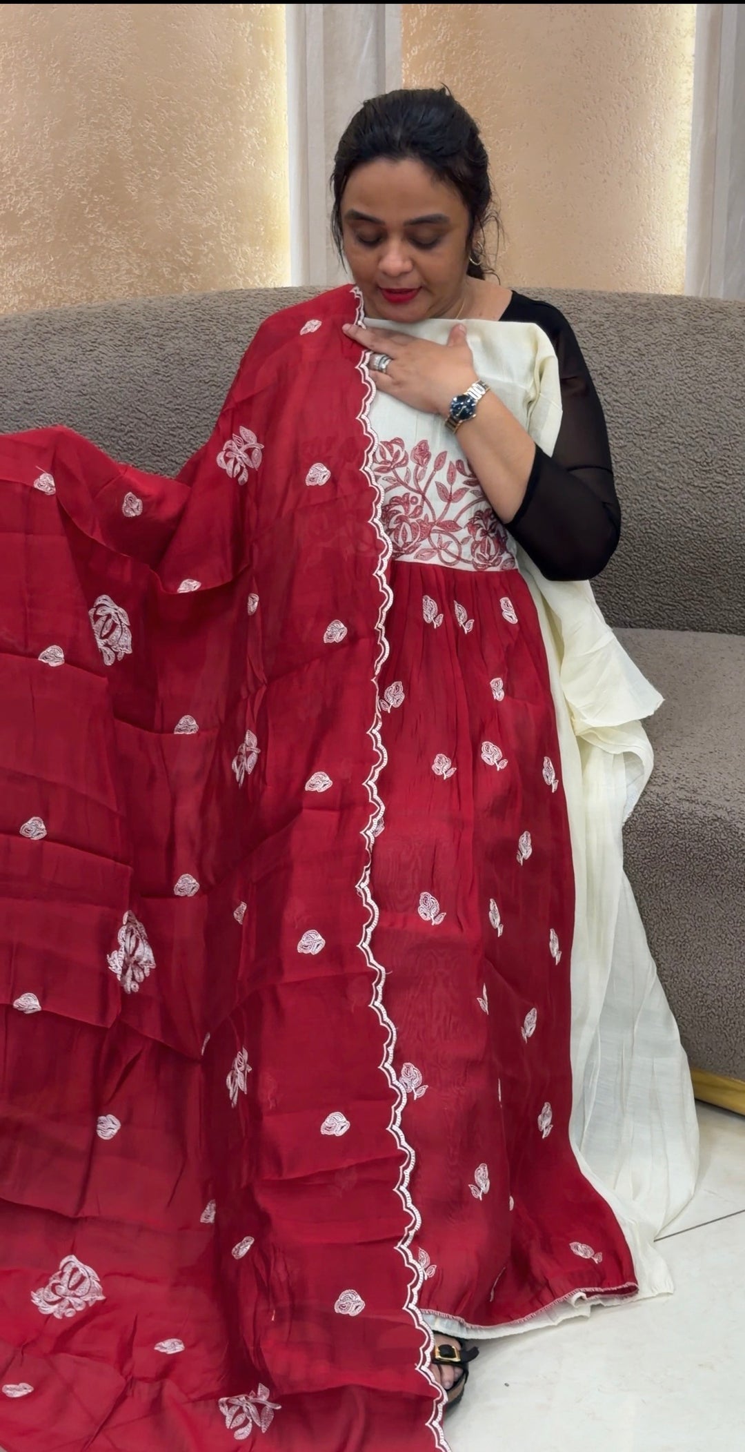 MALAI CHANDERI UNSTITCHED SALWAR SUITS - NUWA-2047