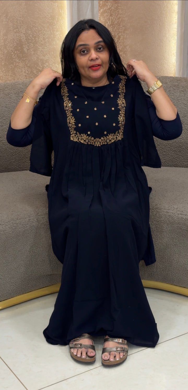 OFFER SALE FAUX GEORGETTE LONG ALINE TOP - NUWA - 2441