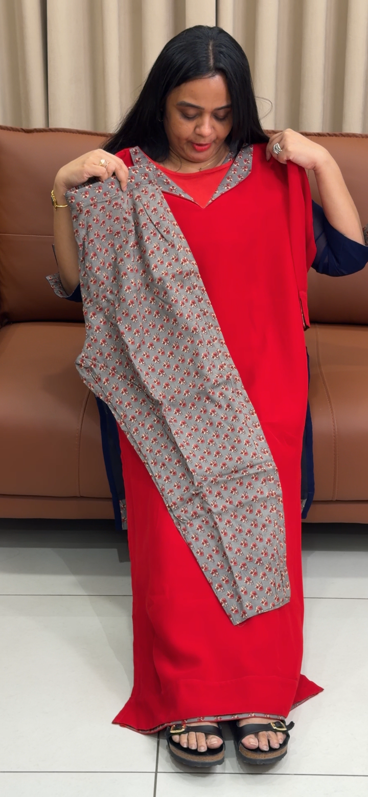 IN-HOUSE FAUX GEORGETTE CO-ORDS SETS  - NUWA - 2147
