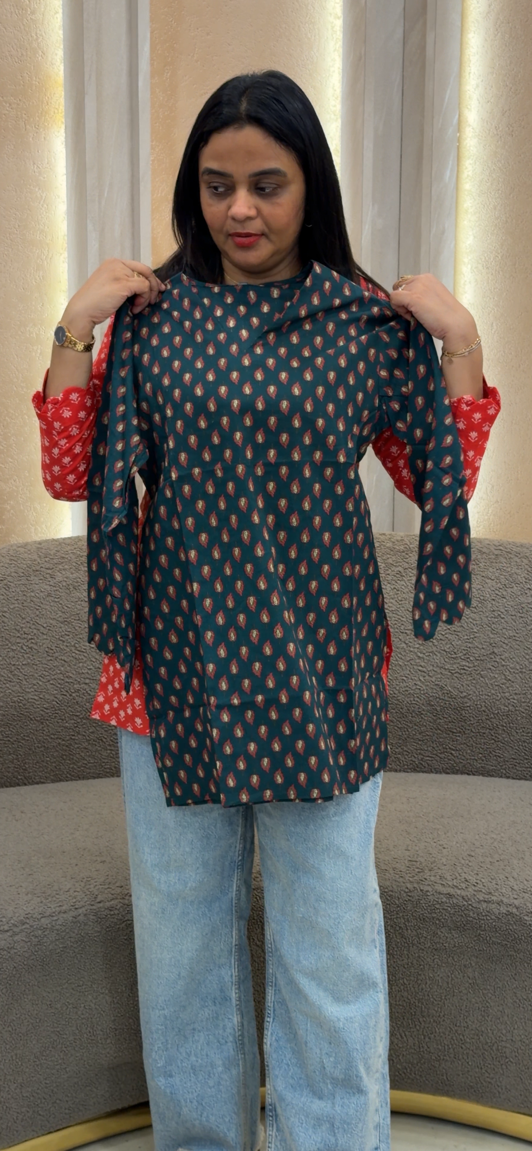 PRINTED SHORT TOPS - NUWA-1256