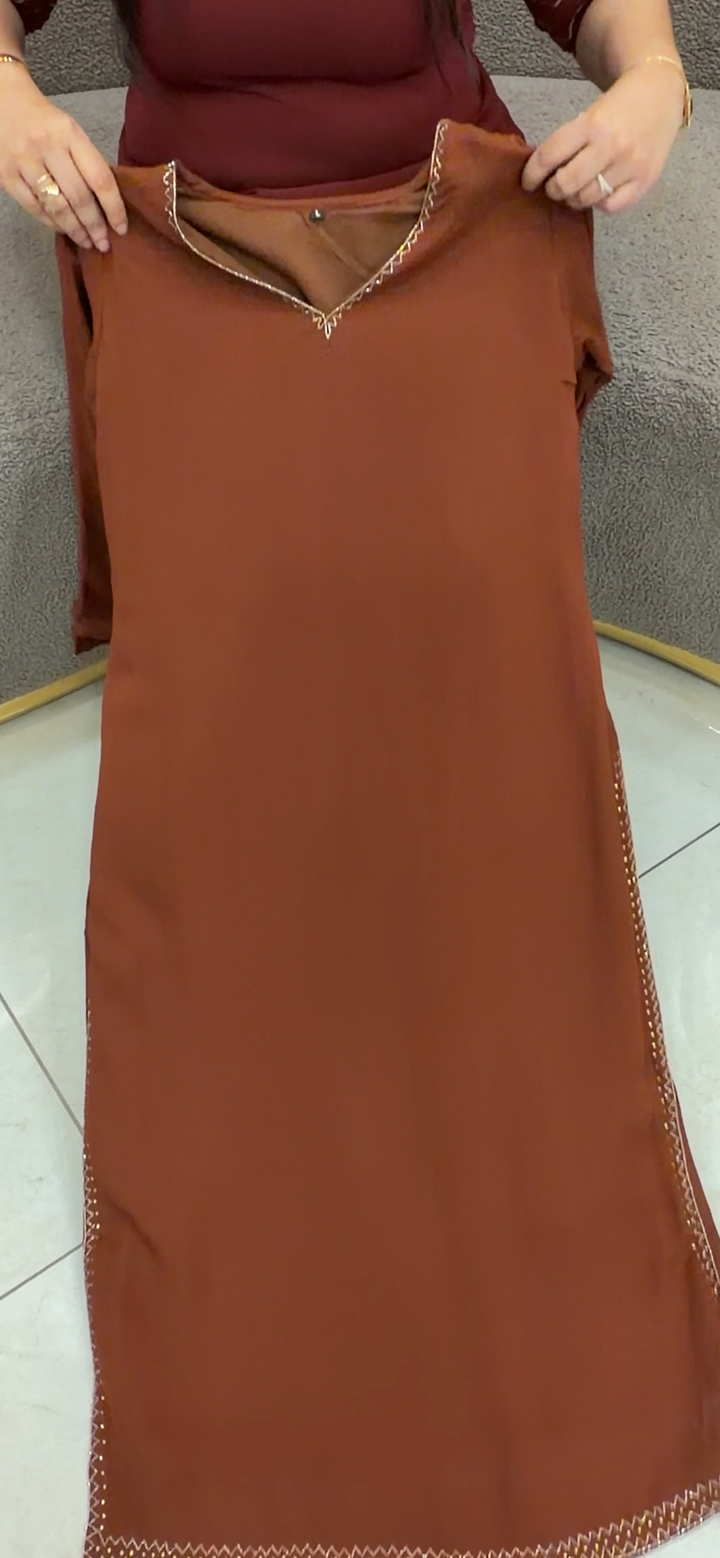 VISCOSE GEORGETTE LONG TOPS - NUWA - 1491