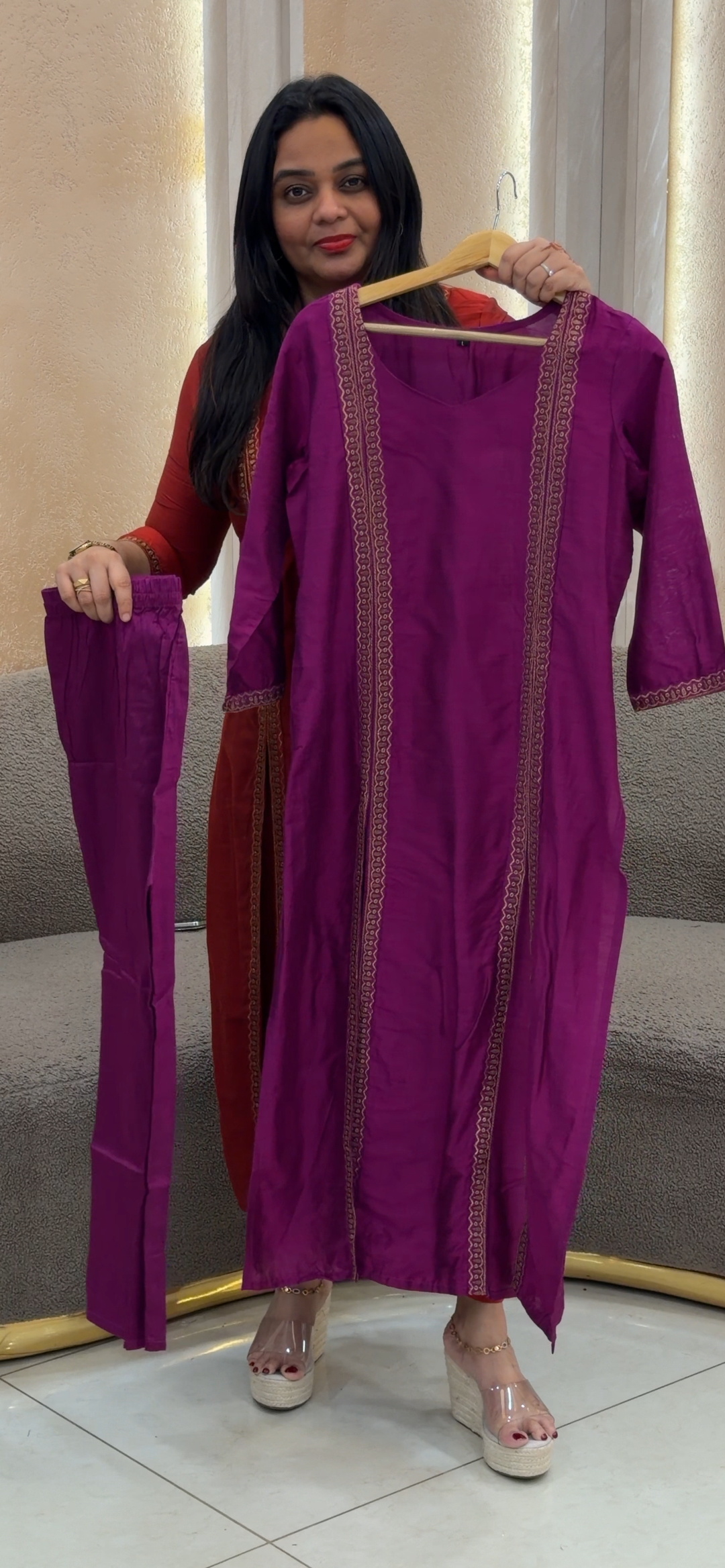SLUB SILK CO-ORDS SETS - NUWA - 1240