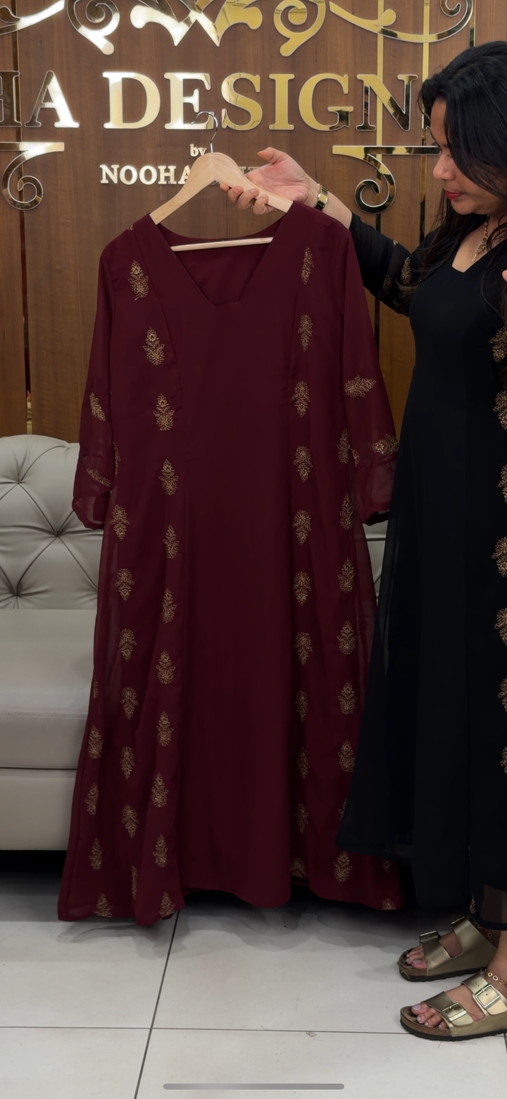 FAUX GEORGETTE ALINE TOPS - NUWA -476