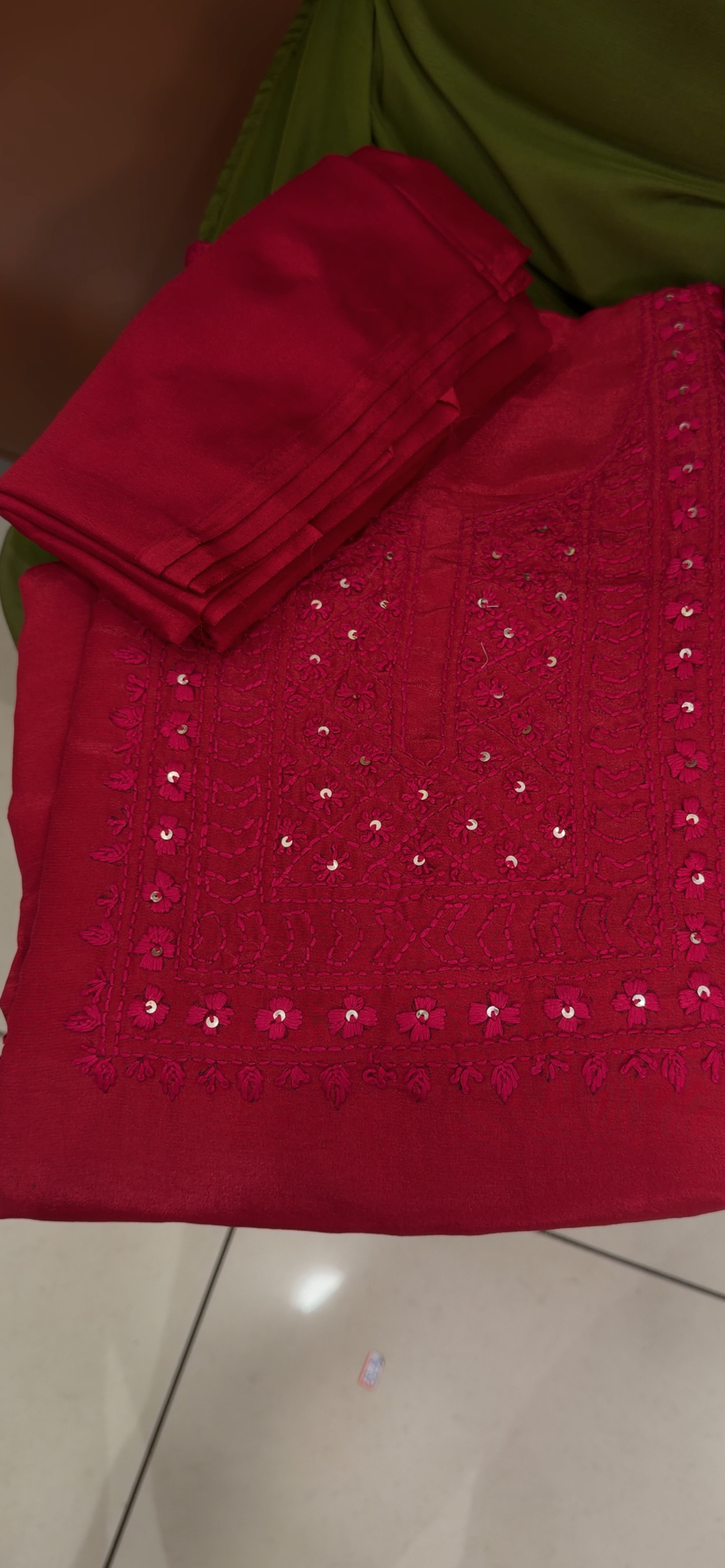CHIKANKARI UNSTITCHED SALWAR SUITS - NUWA - 1532