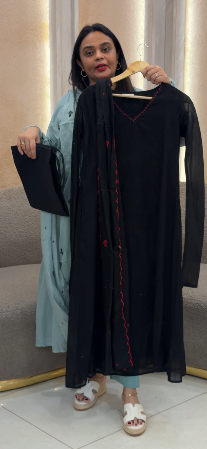 MUL MUL TOP, BOTTOM AND DUPATTA - NUWA - 1297