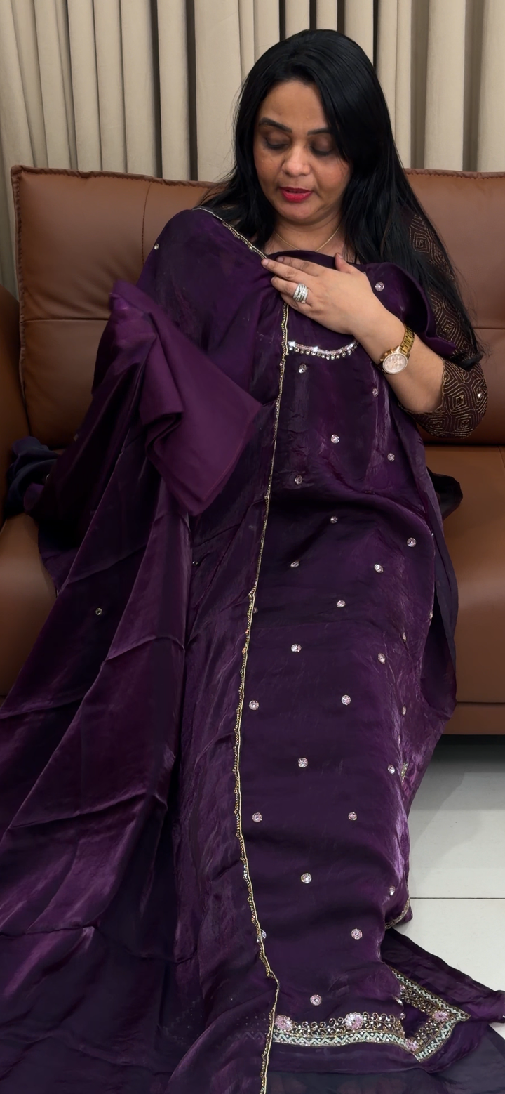 HANDWORKED UNSTITCHED SALWAR SUITS -NUWA-1946