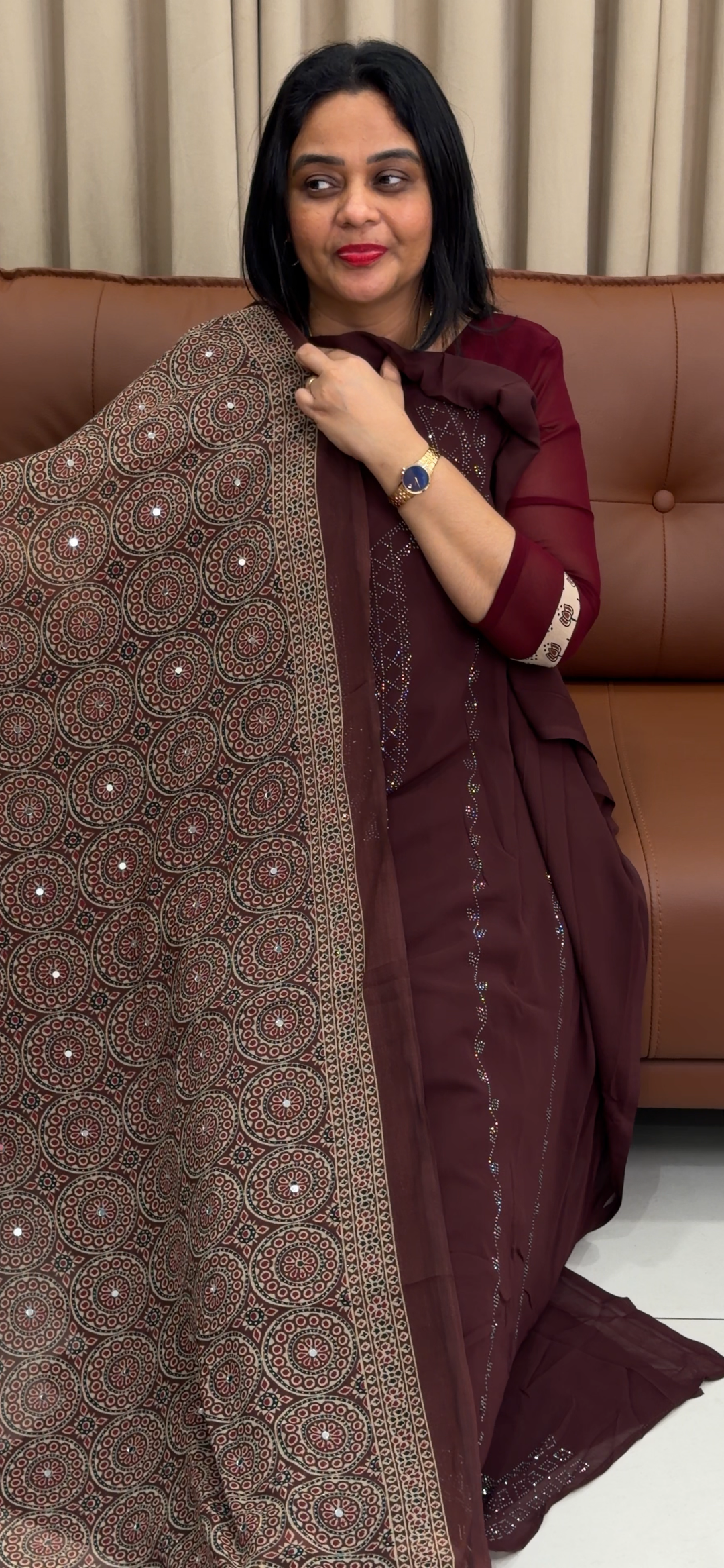 FAUX GEORGETTE UNSTITCHED SALWAR SUITS - NUWA - 1636