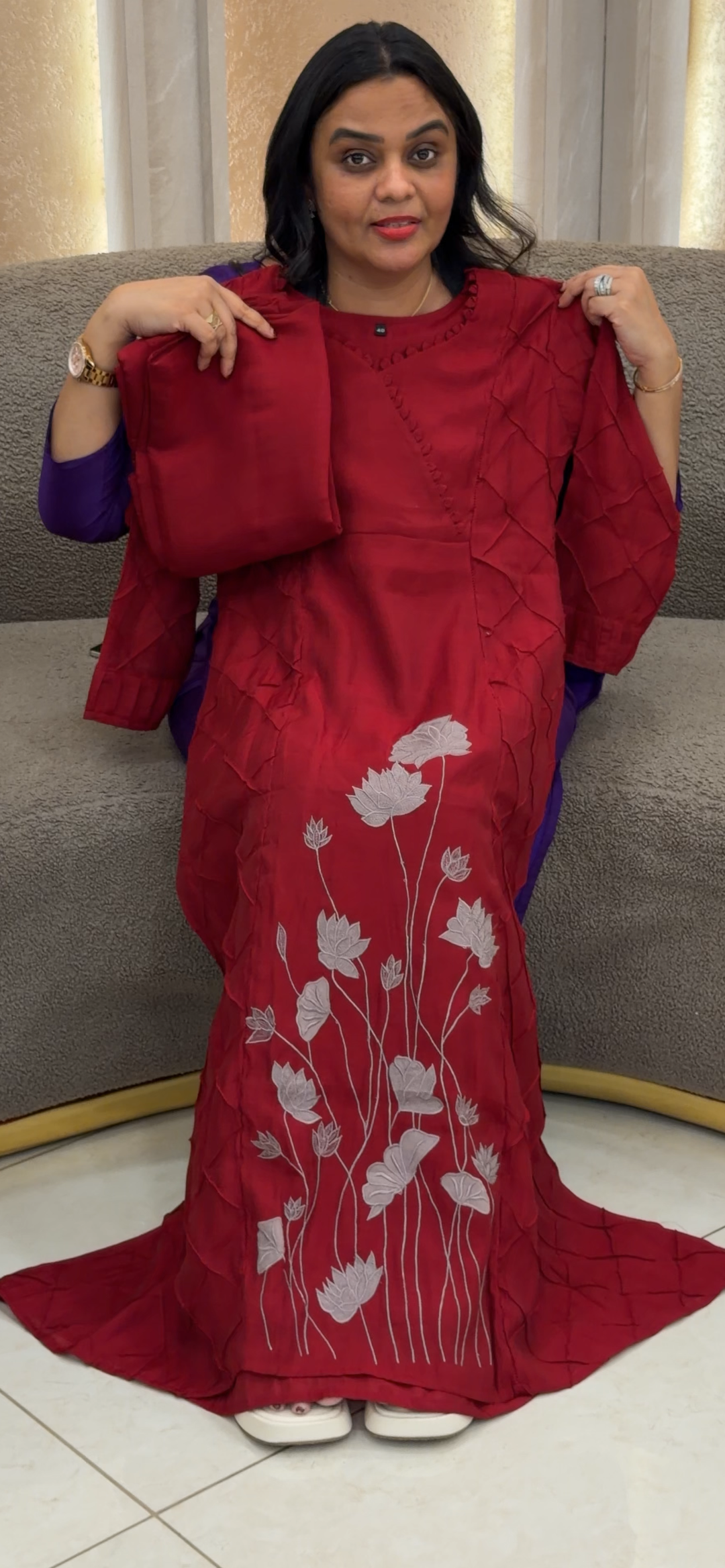 MALAI CHANDERI TOP, BOTTOM AND DUPATTA - NUWA - 882