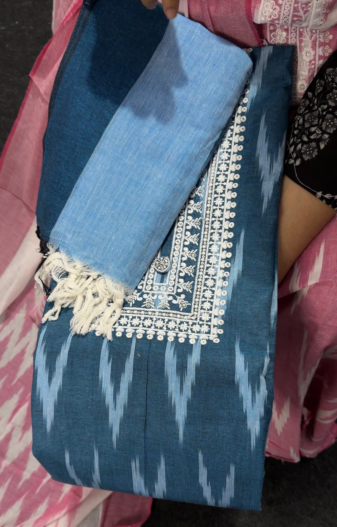 IKAT PRINTED UNSTITCHED SALWAR SUITS - NUWA - 2538