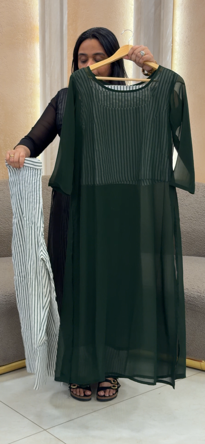 IN-HOUSE LINEN CROP TOP , BOTTOM AND JACKET - NUWA - 2151