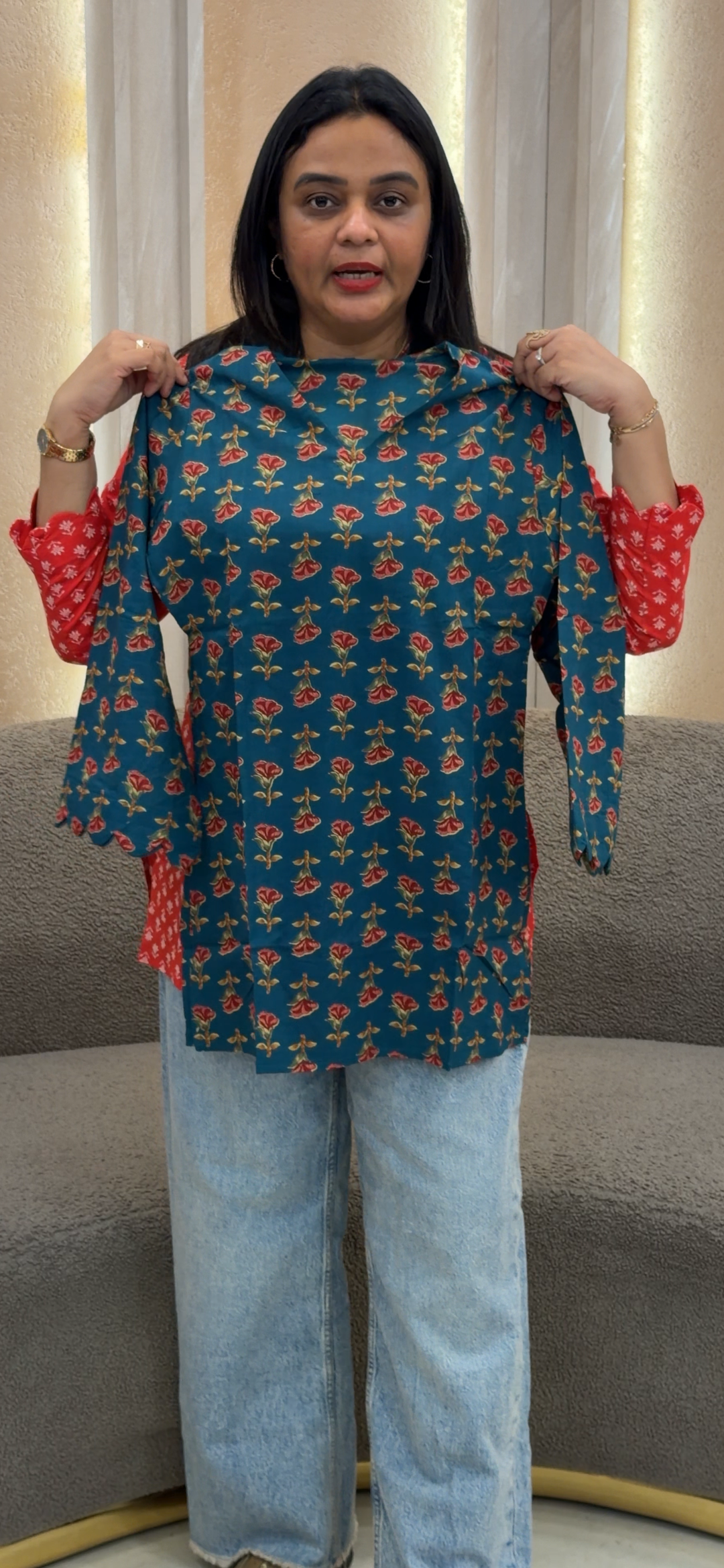 PRINTED SHORT TOPS - NUWA-1256