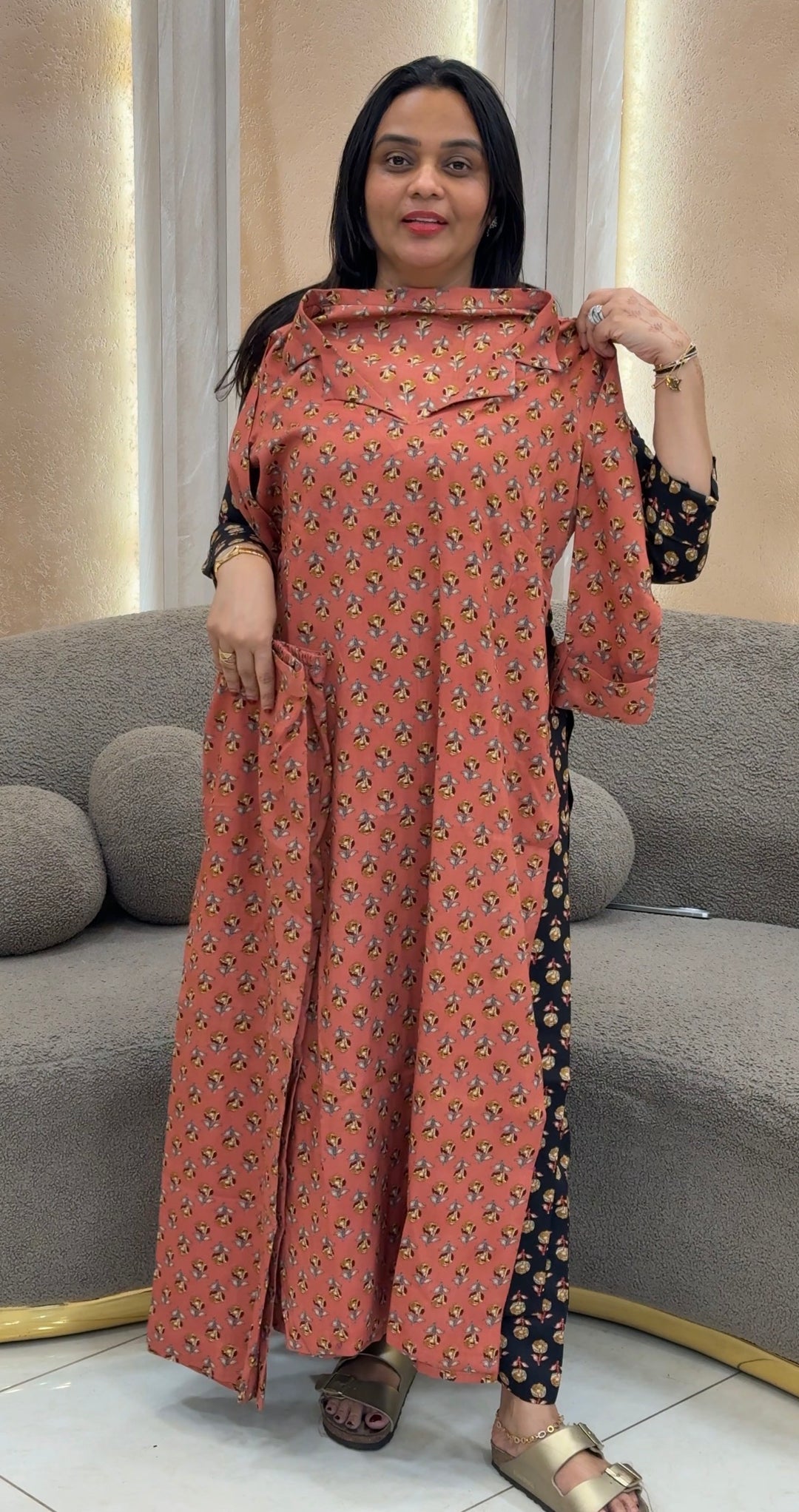 PRINTED RAYON  CO-ORDS SETS - NUWA-1264