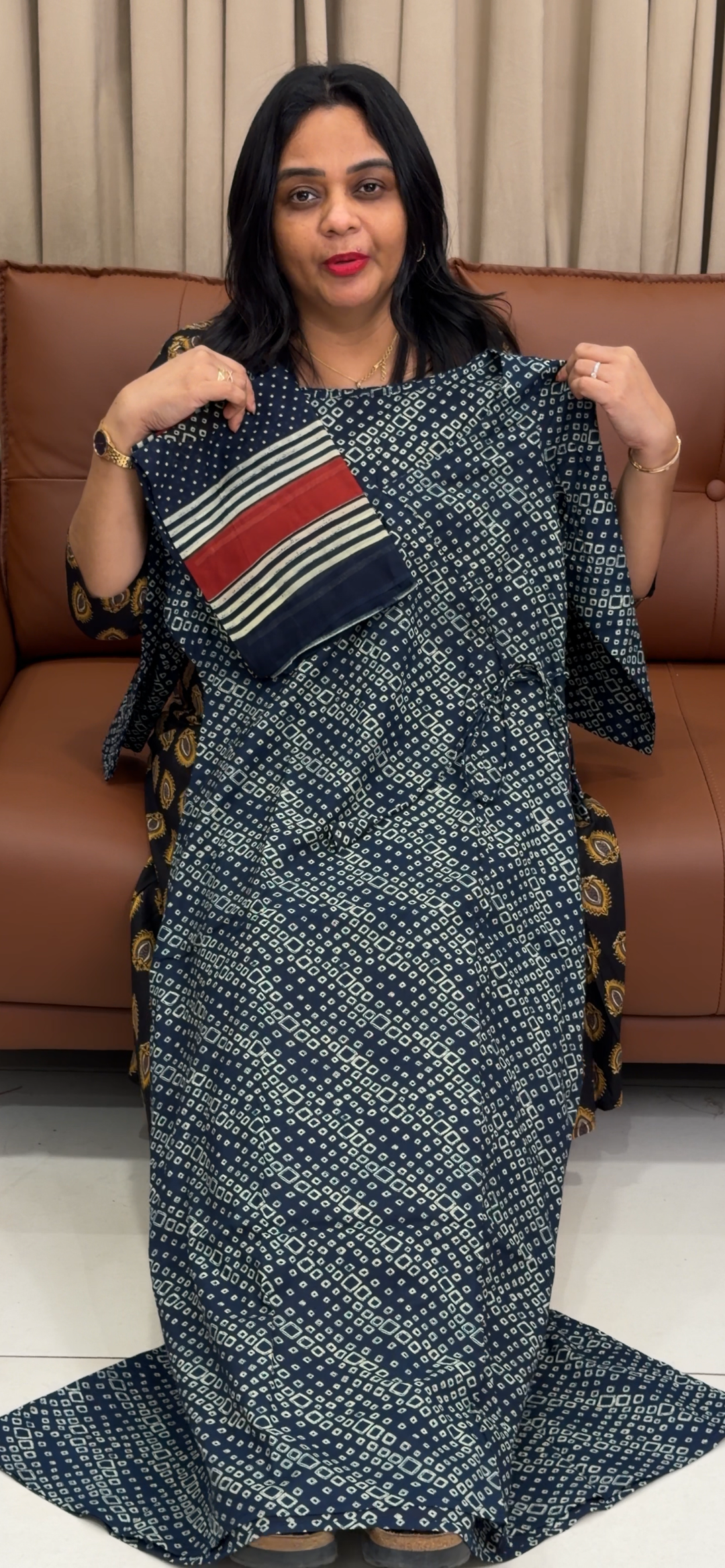 IN-HOUSE PRINTED COTTON TOP AND DUPATTA - NUWA - 1522