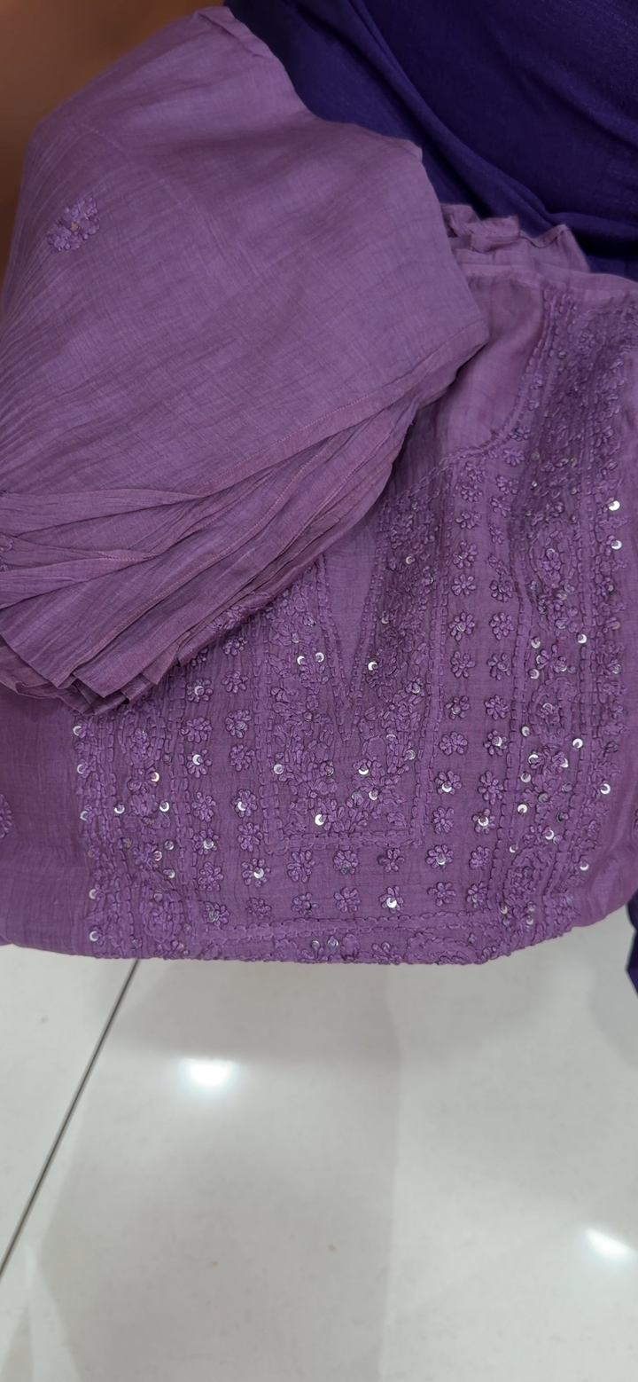 MUL CHANDERI UNSTITCHED SALWAR SUITS - NUWA - 2184