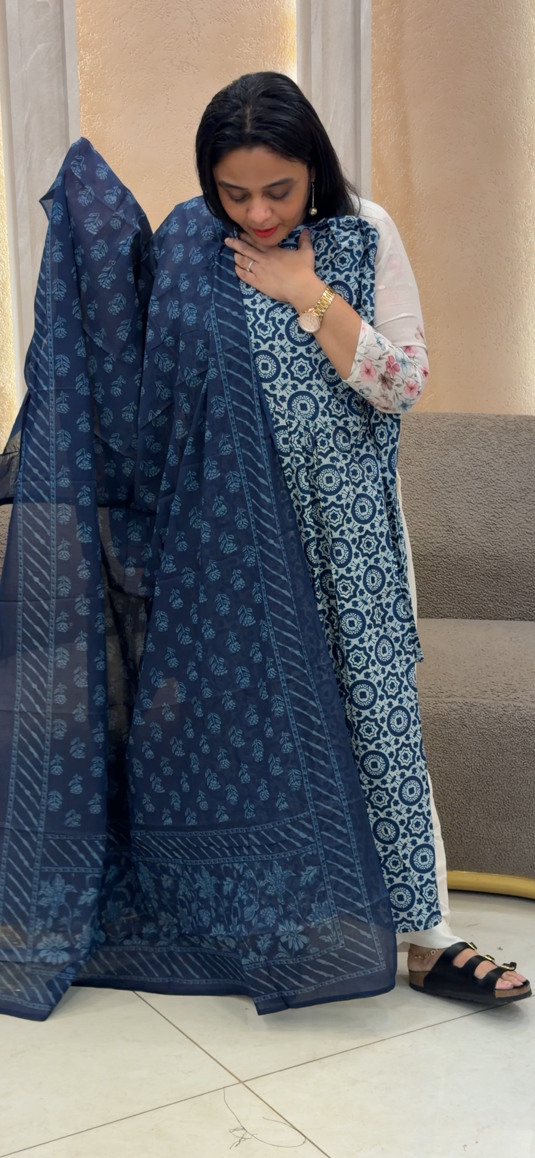 LONG ALINE TOP AND DUPATTA - NUWA - 2319