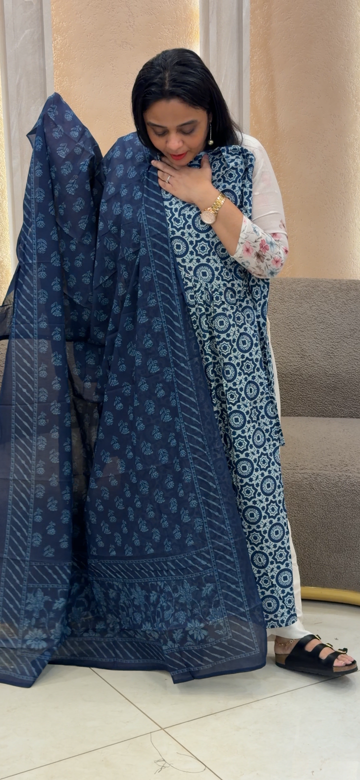 LONG ALINE TOP AND DUPATTA - NUWA - 2319
