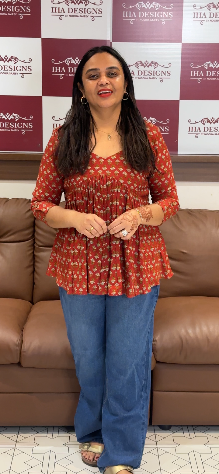 PRINTED SHORT TOPS - NUWA - 1018