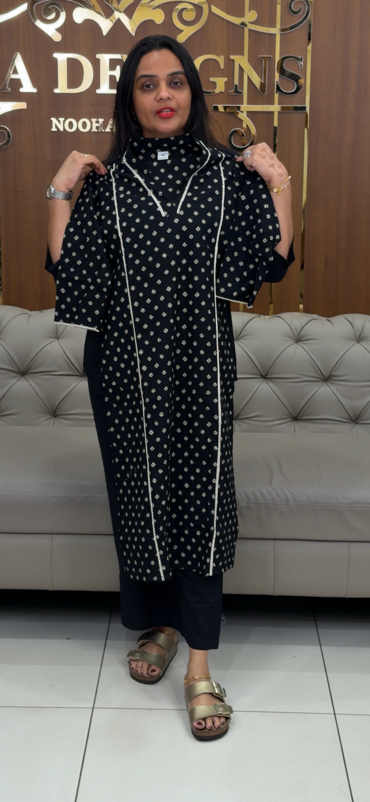 COTTON LONG SLITTED TOPS - NUWA - 803