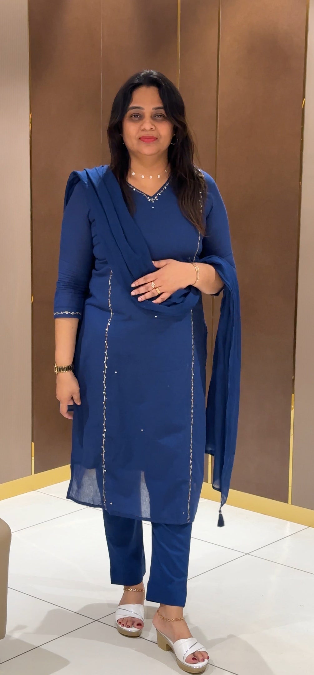 MULMUL COTTON TOP,BOTTOM AND DUPATTA - NUWA-041