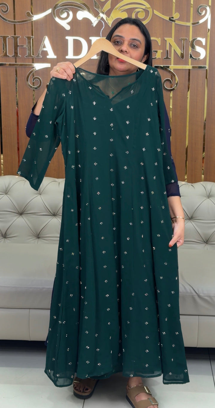 SEMI PARTY WEAR ALINE TOPS - NUWA-1957