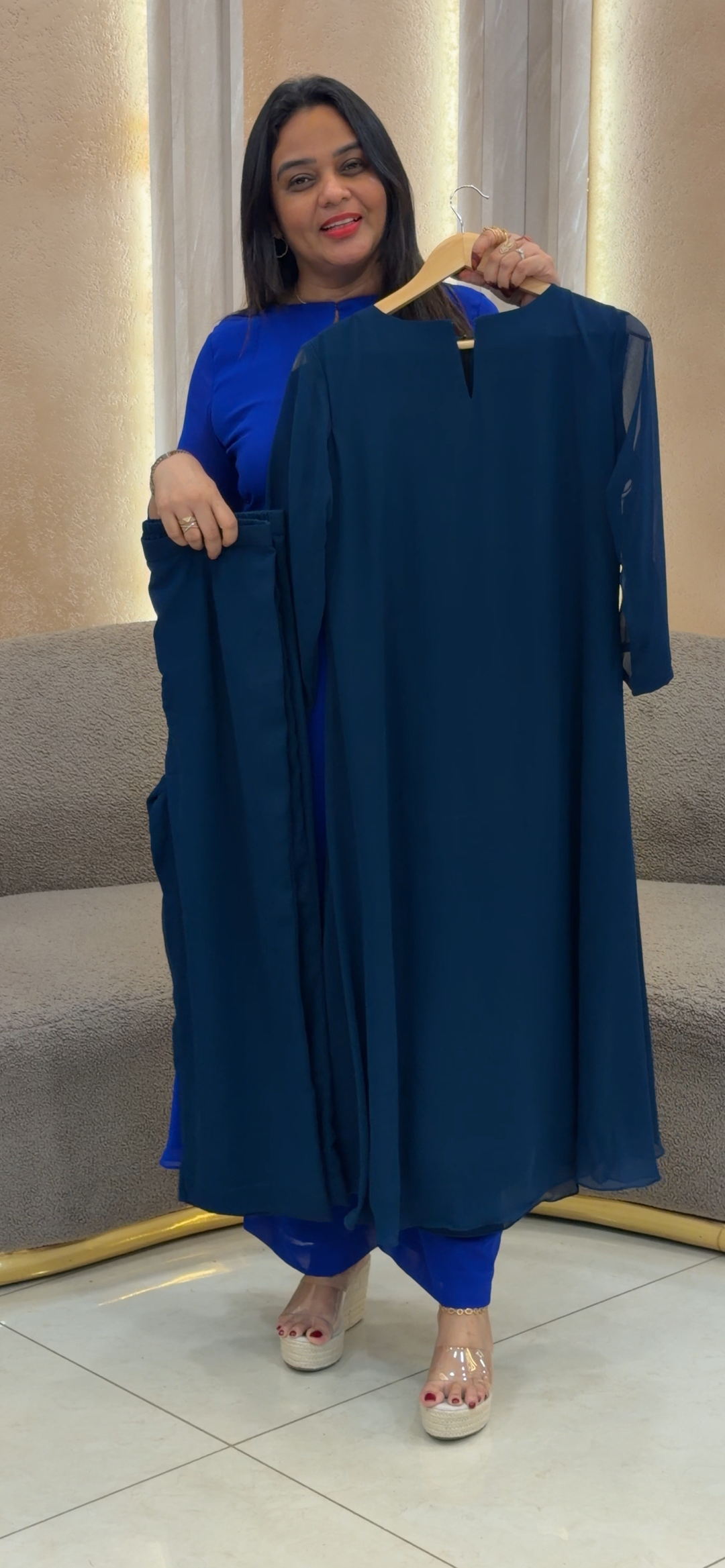 GEORGETTE ALINE CO-ODS SETS WITH SLEEVES  - NUWA - 1217
