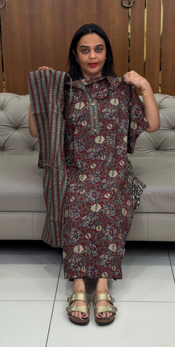 COTTON PRINTED TOP AND BOTTOM - NUWA-801