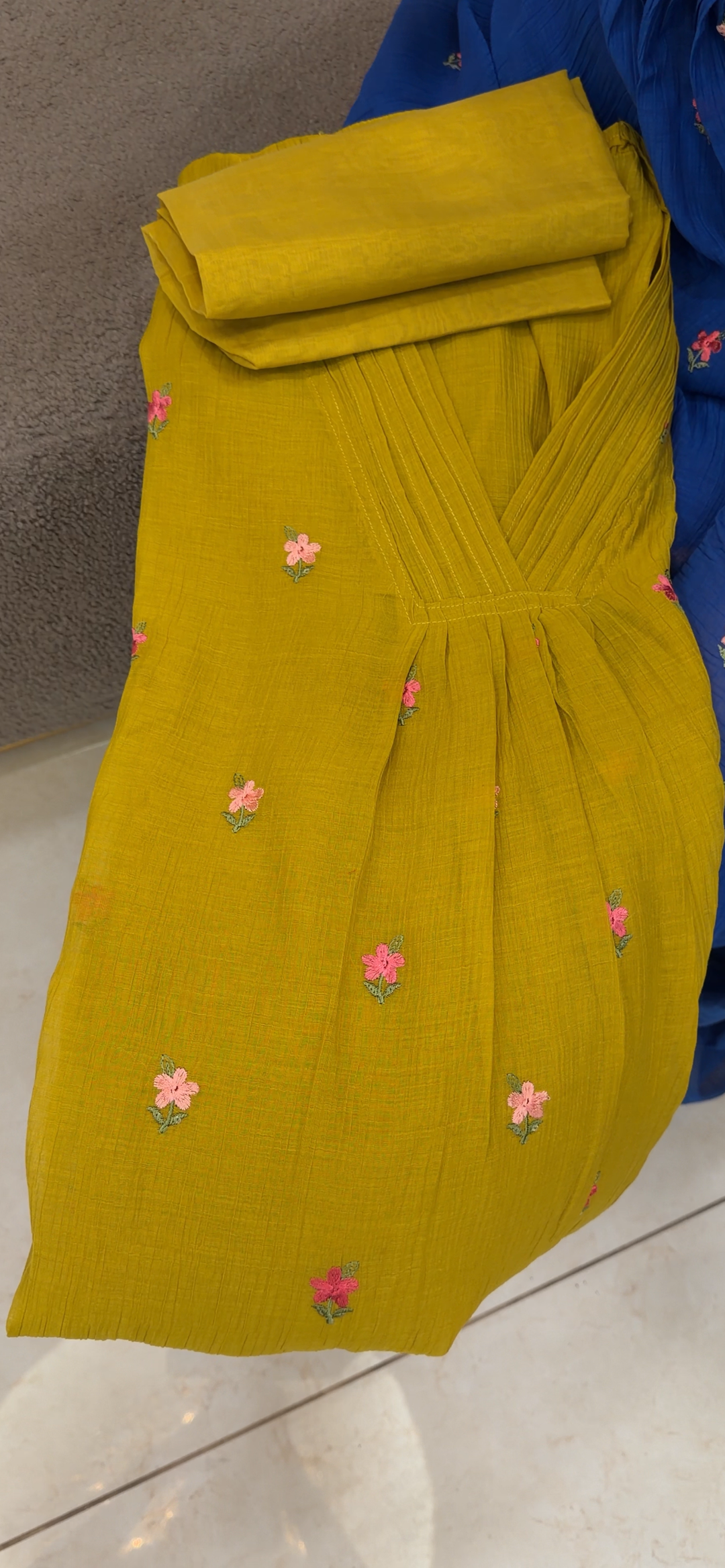 MUL CRUSHED SEMI STITCHED SALWAR SUITS - NUWA - 1755