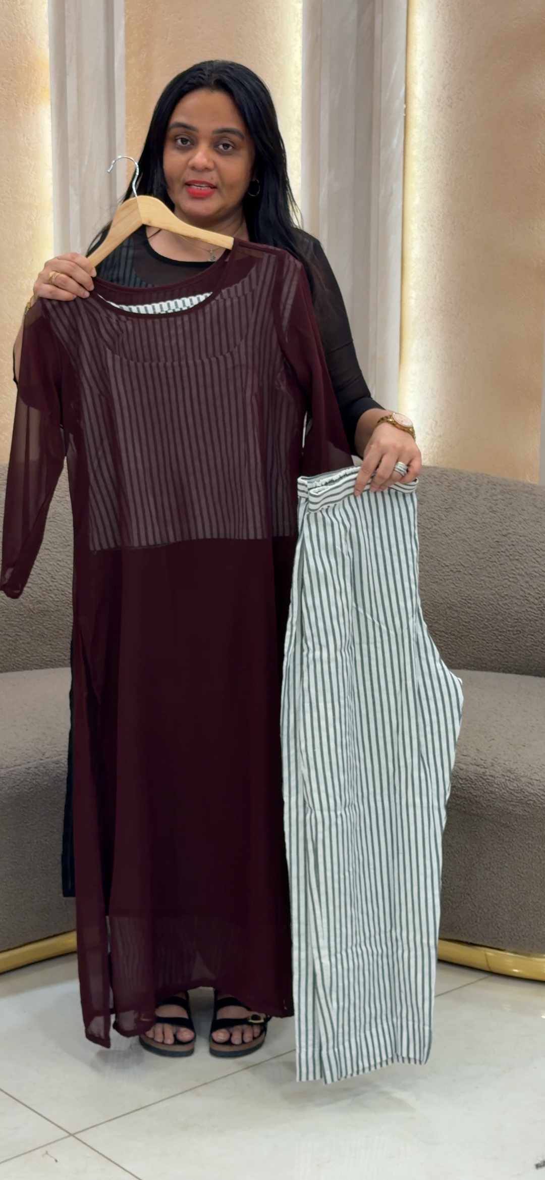 IN-HOUSE LINEN CROP TOP , BOTTOM AND JACKET - NUWA - 2151