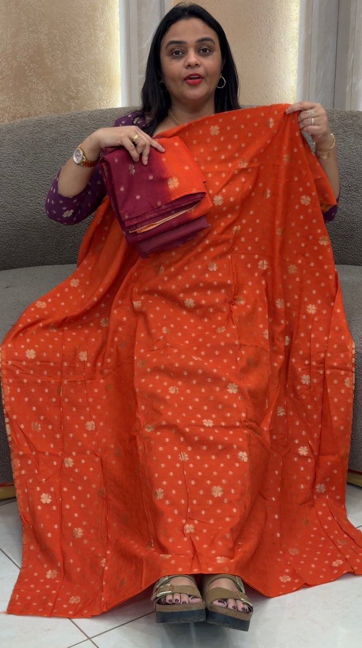 MUL CHANDERI UNSTITCHED SALWAR SUITS - NUWA-1172