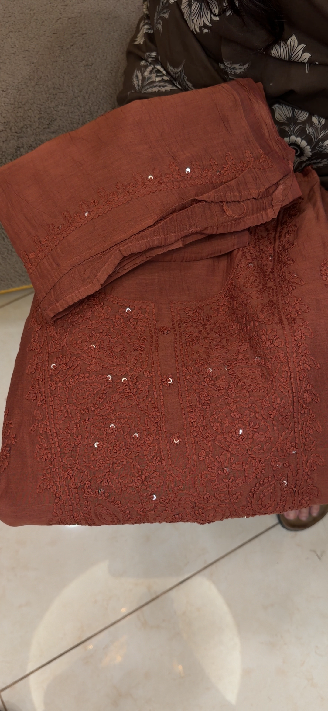 LUCKNOWI CHIKANKARI UNSTITCHED SALWAR SUITS - NUWA - 1396