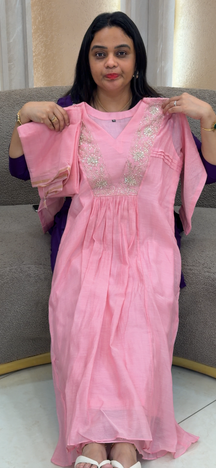 MUL CHANDERI TOP, BOTTOM AND DUPATTA - NUWA - 1407