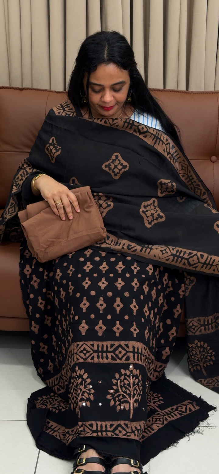 VISCOSE RAYON UNSTITCHED SALWRA SUITS - NUWA - 1831