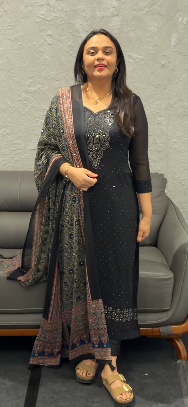 FAUX GEORGETTE UNSTITCHED SALWAR SUITS - NUWA - 1030