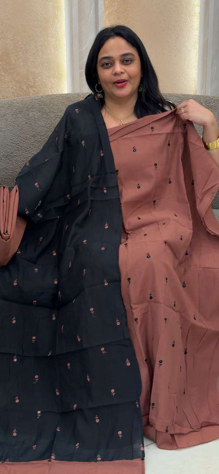 MALAI CHANDERI UNSTITCHED SALWAR SUITS - NUWA - 1667