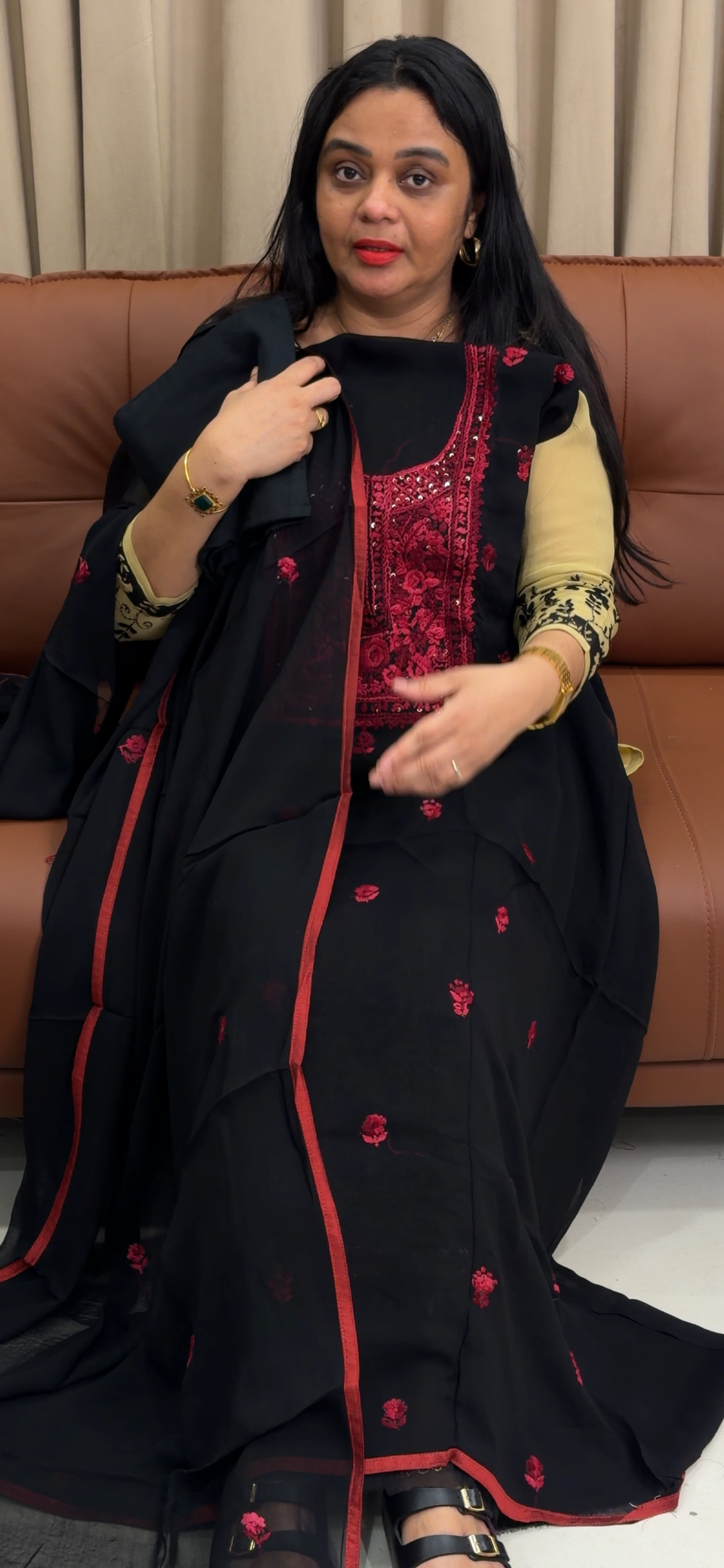 VISCOSE GEORGETTE UNSTITCHED SALWAR SUITS - NUWA - 2220