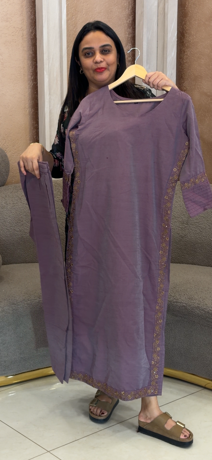 SEMI RAW SILK TOP AND BOTTOM - NUWA - 1042