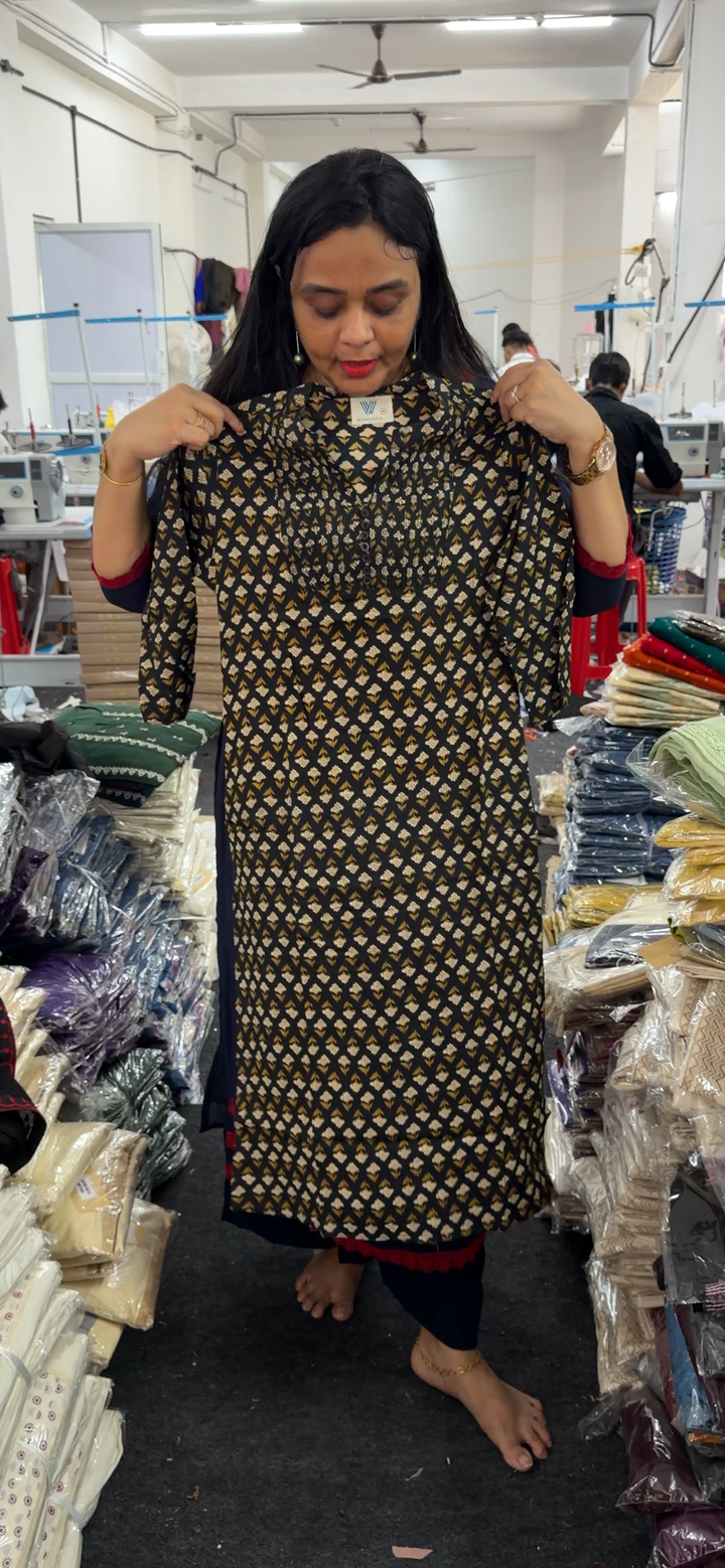 PRINTED RAYON LONG TOPS - NUWA - 2207