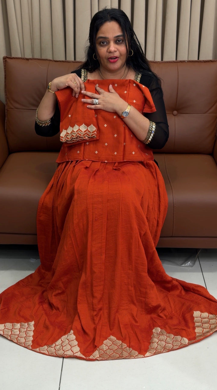 SEMI STITCHED DHAVANI SETS - NUWA-1862