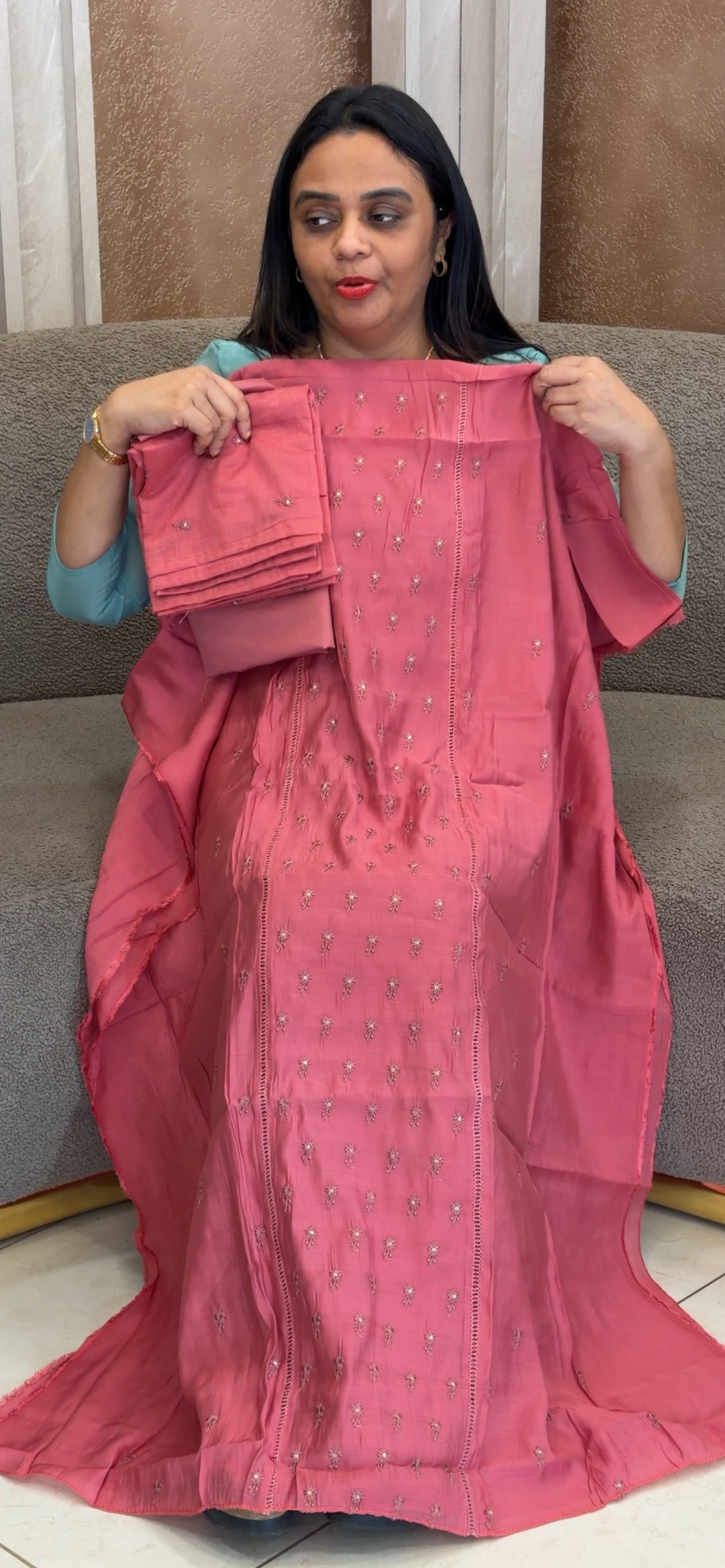 MALAI CHANDERI UNSTITCHED SALWAR SUITS - NUWA - 1041