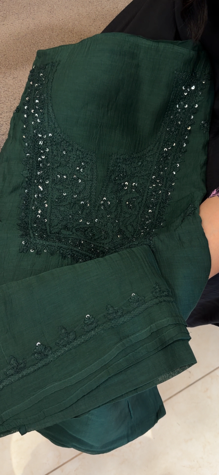 MALAI UNSTITCHED SALWAR SUITS - IHA 2083