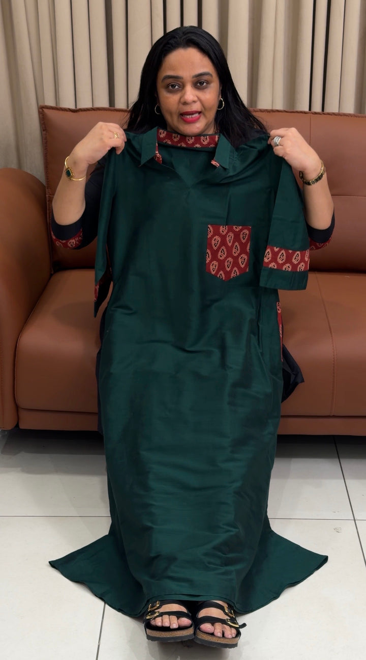 IN-HOUSE SLUB SILK FROCKS - NUWA-1969
