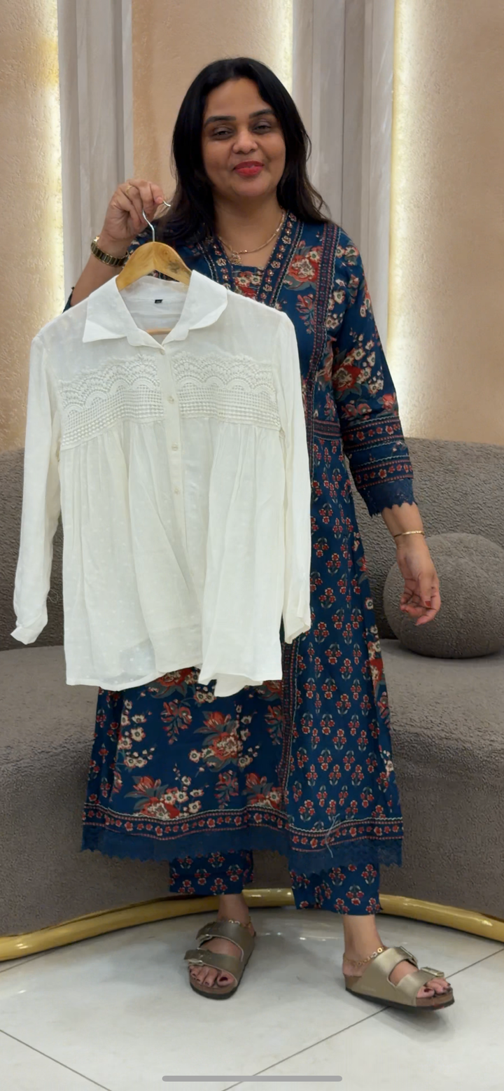 CRUSHED RAYON SHORT SHIRT - NUWA - 440