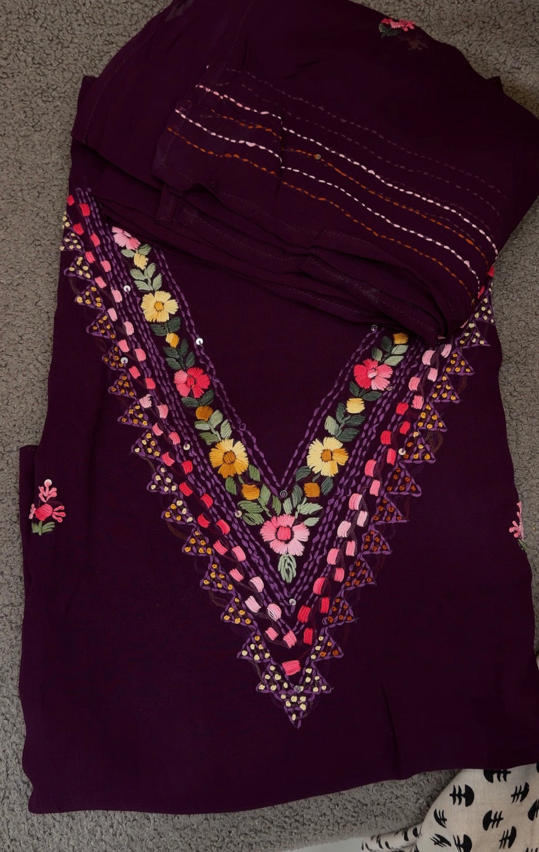 LUCKNOWI CHIKANKARI UNSTITCHED SALWAR SUITS - NUWA-1952
