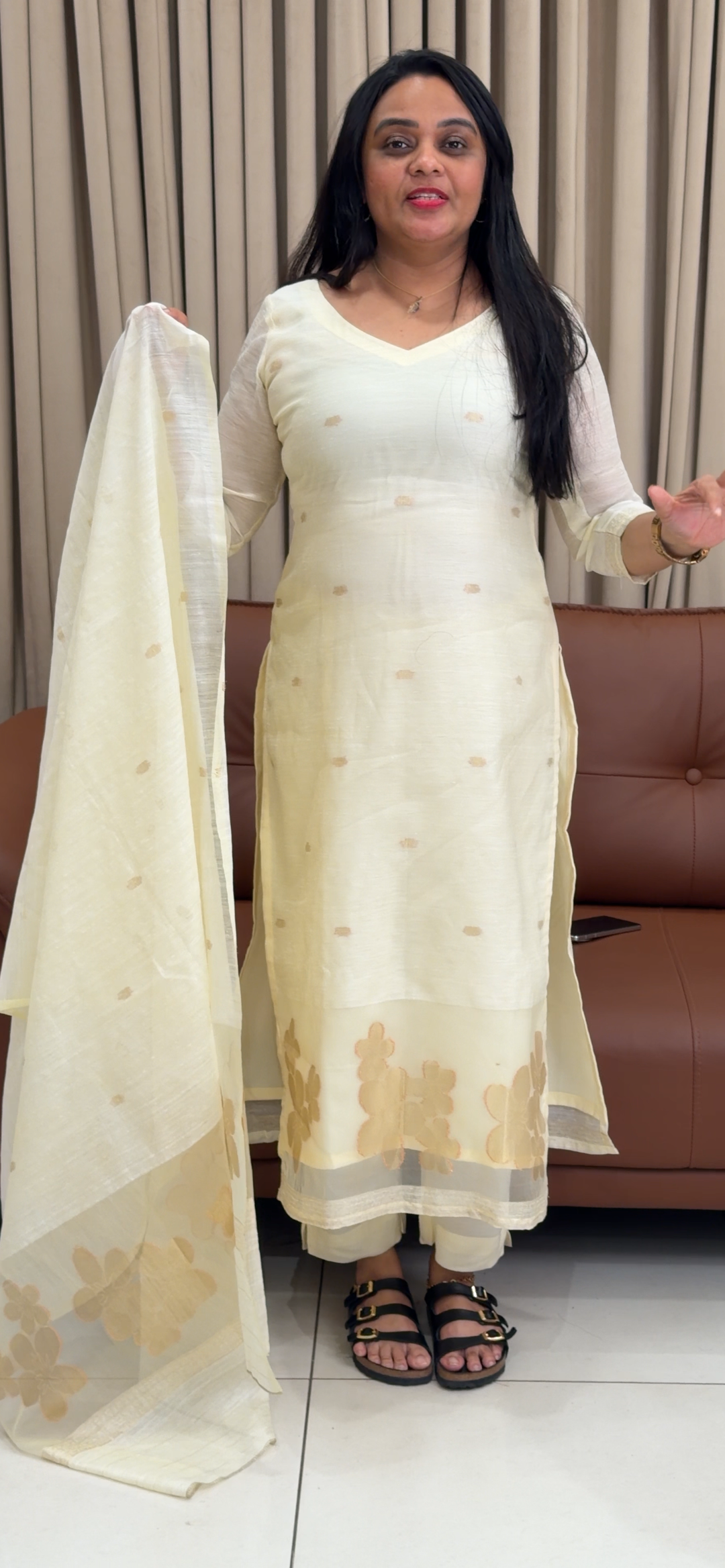 LINEN UNSTITCHED SALWAR SUITS - NUWA - 1936