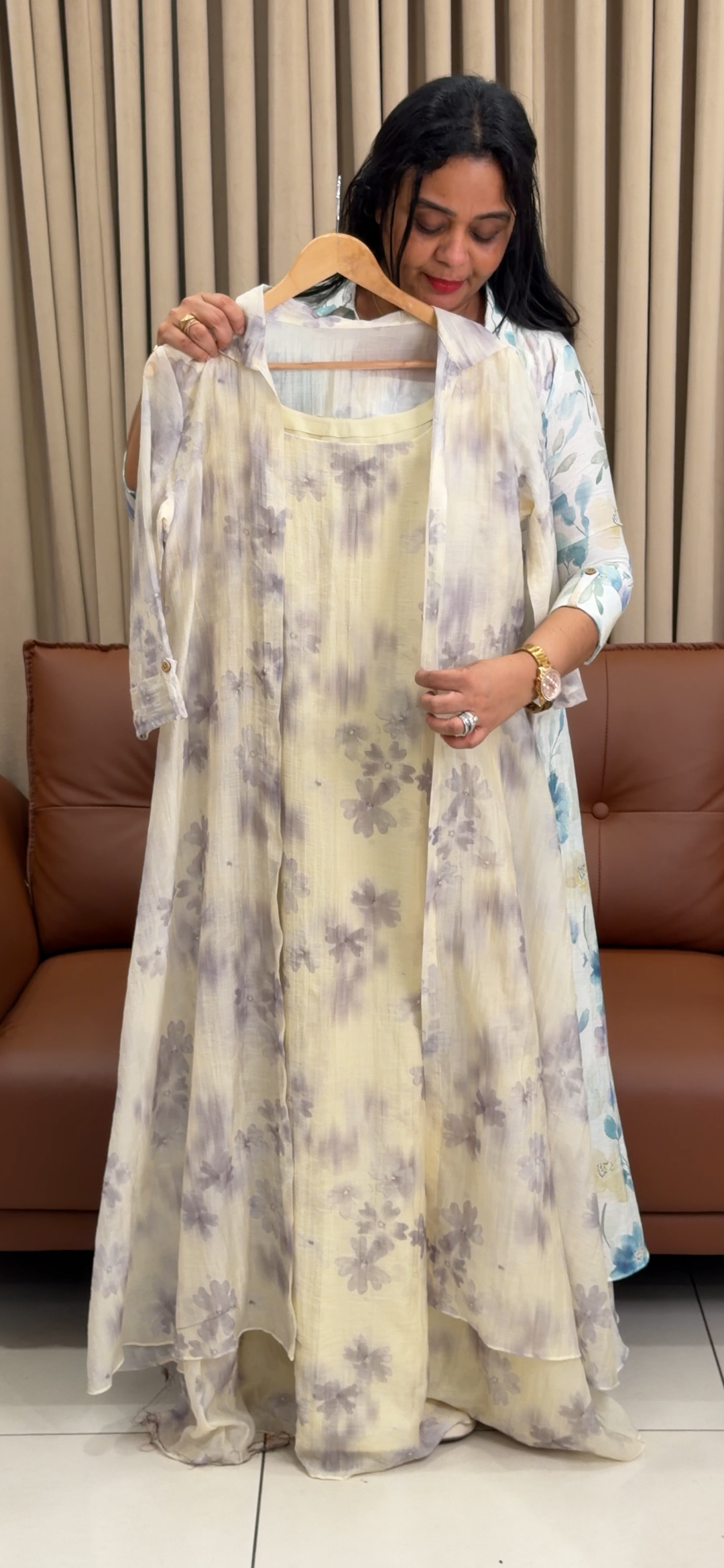 IN-HOUSE PRINTED LINEN TOP AND JACKET - NUWA - 1847