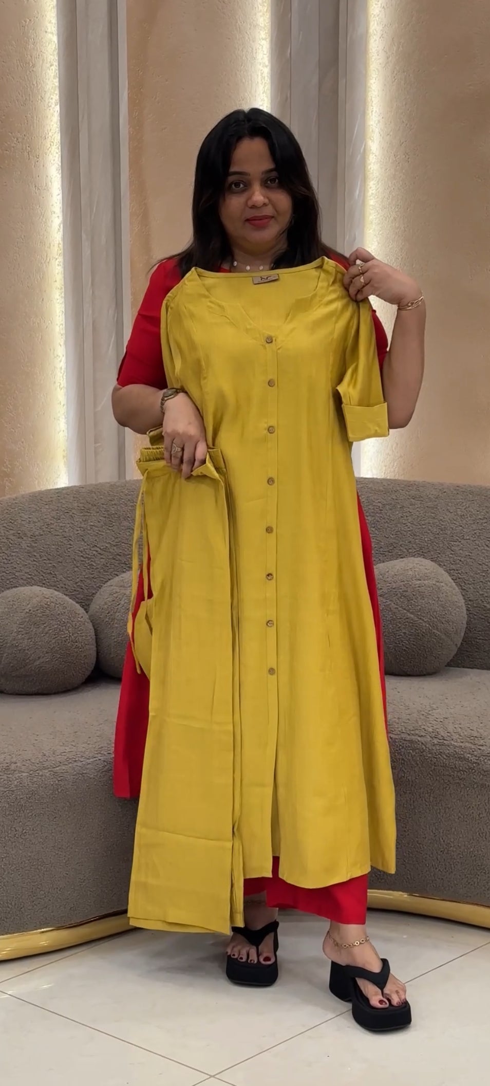 SEMI RAW SILK CO-ORDS SETS - NUWA-042