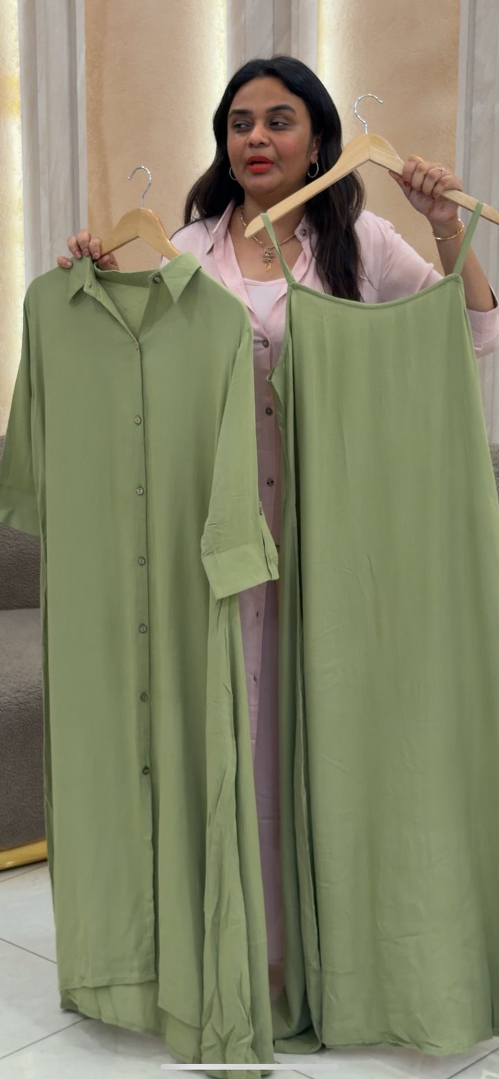 RAYON LONG TOP AND JACKET - NUWA - 421