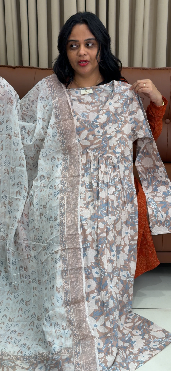 ALIYA CUT ALINE TOP AND DUPATTA - NUWA - 1790