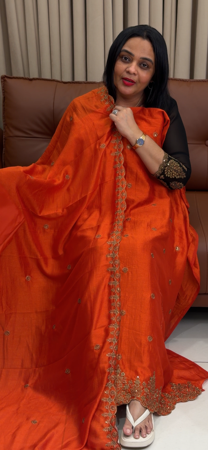 SEMI RAW SILK UNSTITCHED SALWAR SUITS - NUWA - 1916