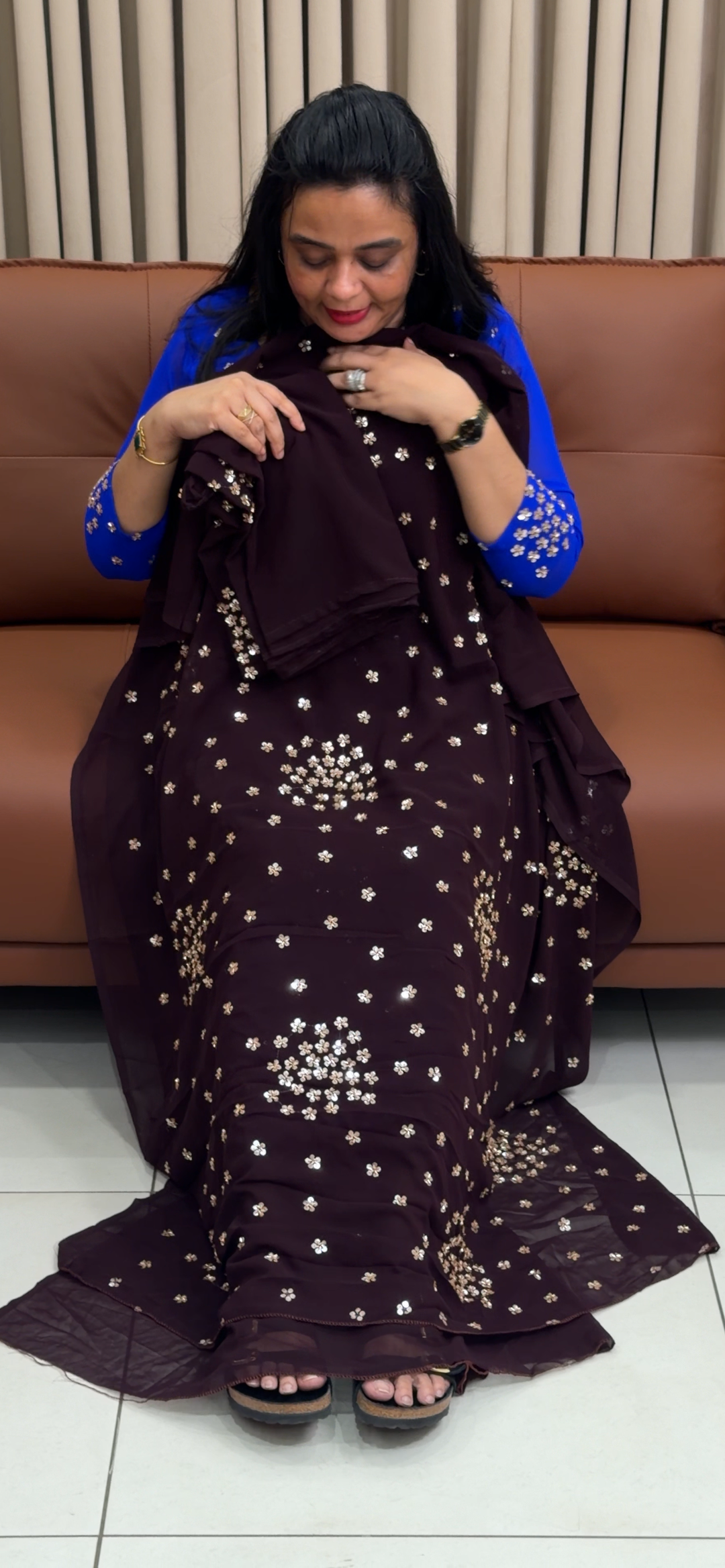 HAND WORKED UNSTITCHED SALWAR SUITS - NUWA - 1974